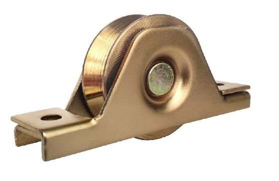 roues de matériel de porte coulissante roues inférieures V de porte en acier de cannelure de 4&quot; de 101.6mm avec 6202 soutenant