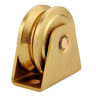 roue galvanisée de soutien de porte de glissement de Y incidences résistantes de cannelure de doubles avec la parenthèse extérieure