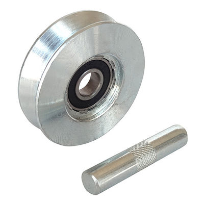 Roue galvanisée de rapport simple de soutien de porte de glissement de diverse cannelure des tailles V avec le boulon de fixation