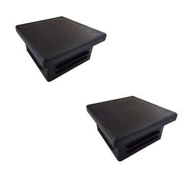 Barrière en aluminium Post Caps de tube carré 4&quot; 2&quot; dessus en plastique noir