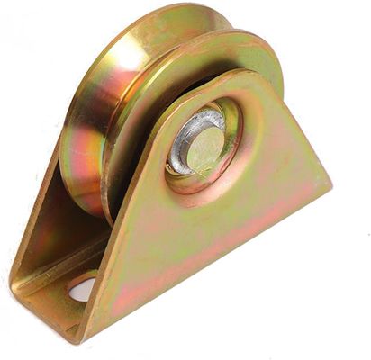 cannelure de 3in V glissant la roulette rigide résistante de roulement de roue de porte avec la parenthèse