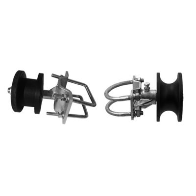 Le rond et la barrière carrée Black Nylon Roller de courrier 4 pouces ont galvanisé