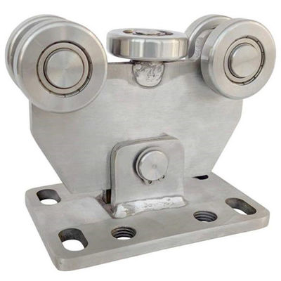 Acier inoxydable 304 roues du chariot 5 de porte d'encorbellement du diamètre 50mm pour la voie 60X60