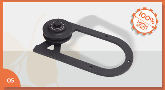 noir d'accessoires de matériel de porte de grange de glissement enduits par poudre de 6.6FT avec le rail de 2m