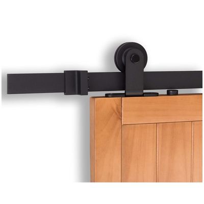 Accessoires de porte de grange de 8,8 pi Ensemble de rail de porte à sangle avant moderne doré