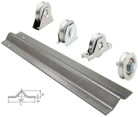 Matériel et rouleaux enfoncés de voie de porte de glissement de guide 55mm
