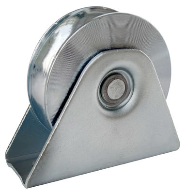 4&quot; rouleau galvanisé en acier de cannelure d'U pour la porte de fer avec la roue de rapport simple de porte de glissement