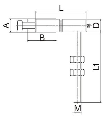 Le baril réglable de M16 M20 s'articule avec la boule pour le zinc de noir de porte