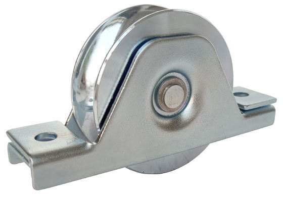 roues de matériel de porte coulissante roues inférieures V de porte en acier de cannelure de 4&quot; de 101.6mm avec 6202 soutenant