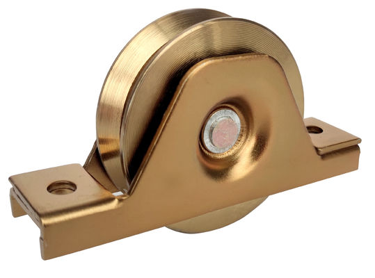roues de matériel de porte coulissante roues inférieures V de porte en acier de cannelure de 4&quot; de 101.6mm avec 6202 soutenant