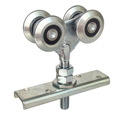 Diamètre accrochant coulissant industriel 38mm de double de roue de chariot à rail de porte de grange de rouleau de voie