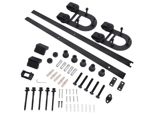 Rouleaux de porte accrochants de porte coulissante d'industrie intérieure d'accessoires glissant le kit de matériel de porte de grange