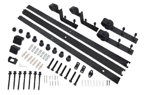 Rouleaux de porte accrochants de porte coulissante d'industrie intérieure d'accessoires glissant le kit de matériel de porte de grange