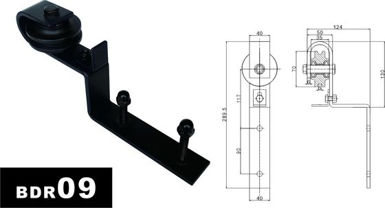 11 pi 10 pi épissant le double matériel de porte de grange pour des Cabinets accrochant le système de voie de porte    3 mètres
