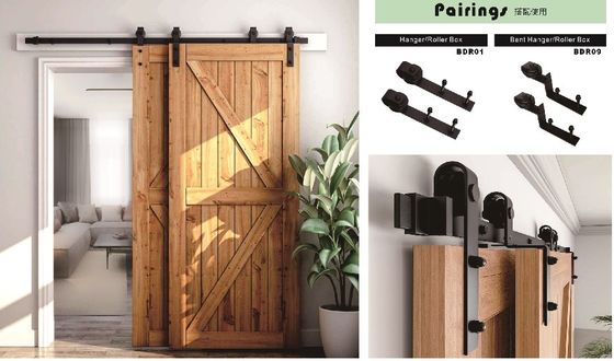 11 pi 10 pi épissant le double matériel de porte de grange pour des Cabinets accrochant le système de voie de porte    3 mètres
