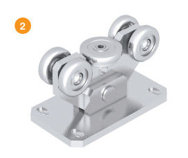 roue résistante plein 7&quot; de porte de roues en porte-à-faux diamètre 2 4 8 roues