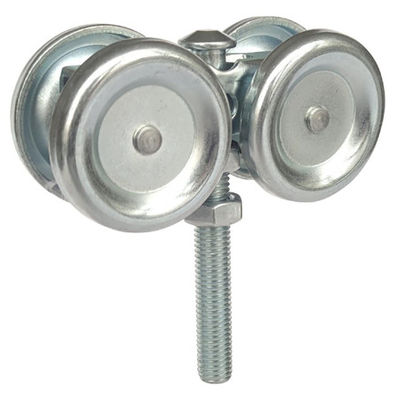 Style américain de 2 de pouce d'entrepôt en métal rouleaux en verre de porte coulissante avec l'incidence