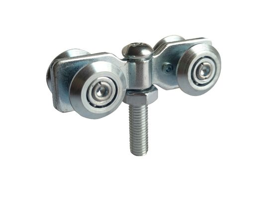 1,5&quot; système à rails accrochant de rouleau de garnitures de porte coulissante avec de l'acier galvanisé par plat de courbure