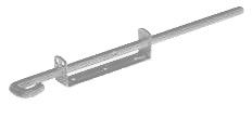 Chrome interne a enfoncé le boulon 6" 140mm de porte coulissante
