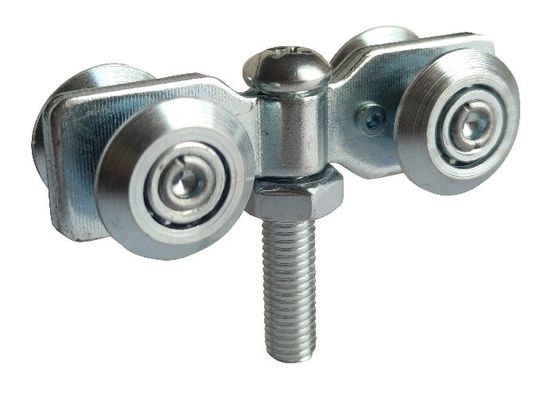 Les rouleaux de porte accrochants en acier de zinc argenté clôturent 22mm avec le boulon réglable