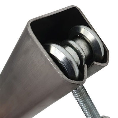 voie de porte accrochante en aluminium inférieure de la grange 300kg toute dans 1 système de voie accrochant de rouleau de rail de roue