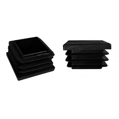 4x4 » 2 po. X 2 po. Chapeau carré en plastique noir 4&quot; 2&quot; de courrier barrière en aluminium Post Caps