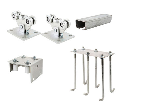 Matériel de porte coulissante 8 roues 5 kits en porte-à-faux d'or argenté extérieur de matériel de porte coulissante de roues