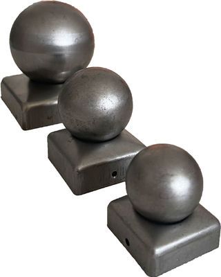 boule de Post Caps With de barrière de 80x80mm autour d'acier blanc supérieur galvanisé   Décoratif
