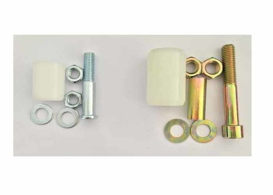 Roues en nylon en plastique de rouleaux de guide blanches et noires avec le boulon 40x250mm