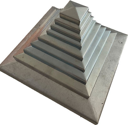 combinaison en acier blanche de pyramide de Post Caps Galvanized de 2 x 2 barrières de 40x40 3 5/8 X 3 5/8