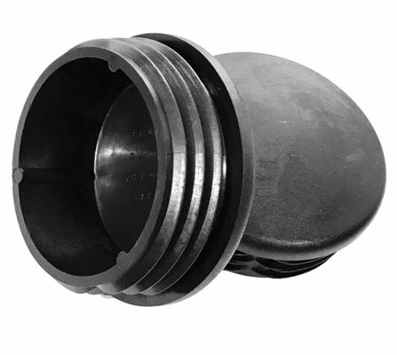 3,5 pouces 4 noir en plastique rond du chapeau 50x50 de courrier de pouce