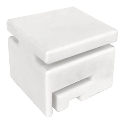 bloc de guide en nylon de porte de glissement de 74x76x62.2mm 75mm blancs