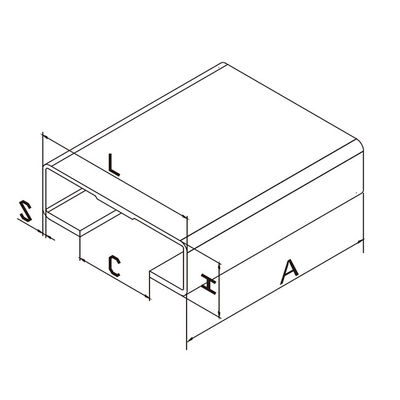 Guide en nylon en aluminium de voie ferroviaire de porte de glissement de bloc du courrier 300mm de porte de glissement de FK01A