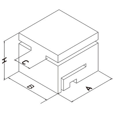 la Manche en aluminium en nylon de portes de glissement de bloc de guide de rouleau en porte-à-faux 300mm en nylon de 76mm