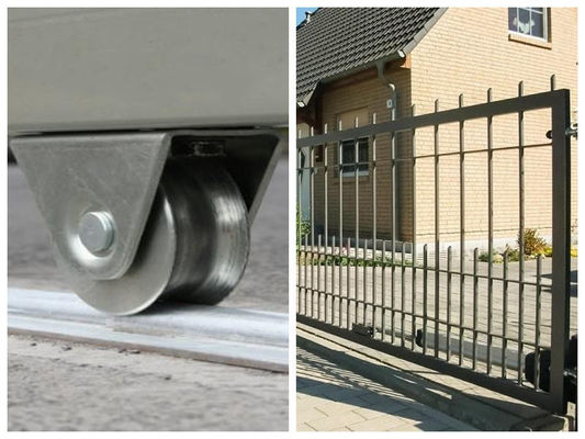 La porte de glissement se pliante roule les roues de roulement résistantes de porte dépistent soutenir le noir argenté d'or