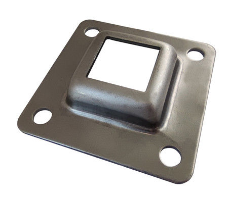 4x6 a galvanisé la parenthèse en acier de couvercle protecteur de poteau de barrière a soulevé des hauts de forme de poteau de porte en métal d'embase