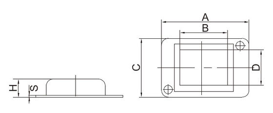 6&quot; 3&quot; poteau galvanisé couvre le plat en acier de poteau de support d'épaisseur de 6x6 4x4 2x4 1.5mm