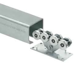 Porte multi 920KG argenté de poulie de roue de porte coulissante de chariot de fer résistant en métal