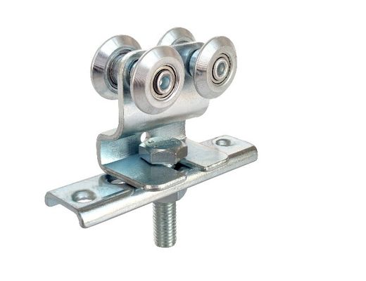 ZINC BLANC 4 ROULEAUX ACCROCHANT LE RAIL ACCROCHANT CONVENABLE DE PORTE GLISSANT LE ROULEAU DE PORTE ACCROCHANT AVEC LE PLAT DE COURBURE