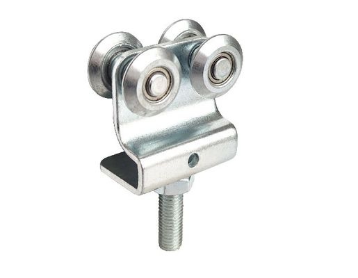 ZINC BLANC 4 ROULEAUX ACCROCHANT LE RAIL ACCROCHANT CONVENABLE DE PORTE GLISSANT LE ROULEAU DE PORTE ACCROCHANT AVEC LE PLAT DE COURBURE
