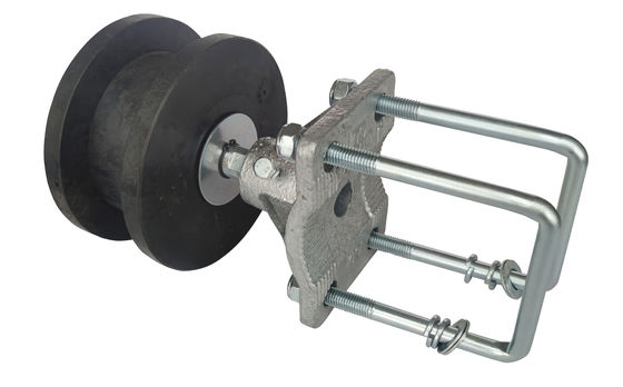 Roues en porte-à-faux en nylon noires de porte 2&quot; 3/8&quot; 4&quot; kit de matériel de rouleaux de porte d'encorbellement de maillon de chaîne