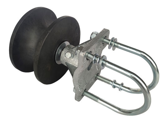 Roues en porte-à-faux en nylon noires de porte 2&quot; 3/8&quot; 4&quot; kit de matériel de rouleaux de porte d'encorbellement de maillon de chaîne