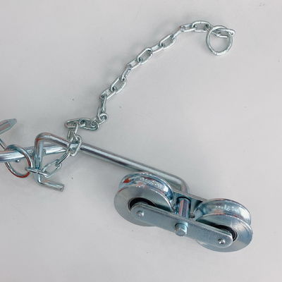 Système blanc de rouleaux de benne suspendue de banane de zinc avec le roulement à billes résistant à chaînes D64mm
