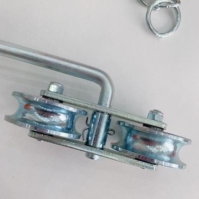 Système blanc de rouleaux de benne suspendue de banane de zinc avec le roulement à billes résistant à chaînes D64mm