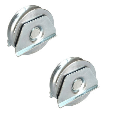 l'ouvreur automatique de porte de 4in roule la roue en acier de rouleau de porte de cannelure d'U avec de doubles plats en rond