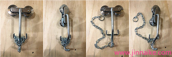 poulie de rouleau de chariot à ferme de banane de benne suspendue d'argent de zinc d'acier de fer de 56mm-64mm