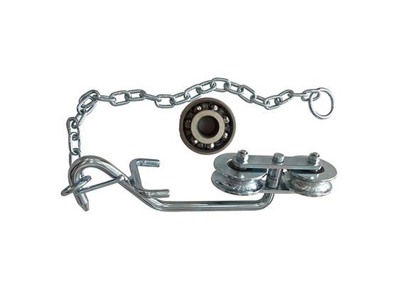 poulie de rouleau de chariot à ferme de banane de benne suspendue d'argent de zinc d'acier de fer de 56mm-64mm