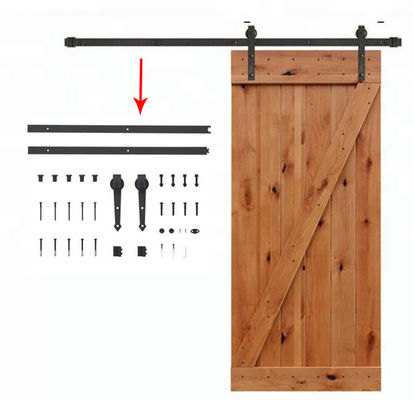 Matériels en bois intérieurs de porte de Diamond Iron Powder Coated Silde de noir de porte de Jinnaike