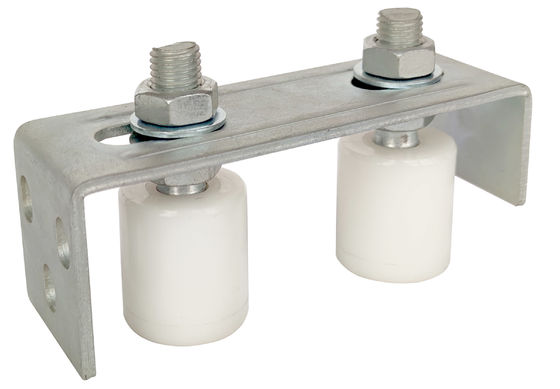Double parenthèse de guide de porte de glissement de rouleaux L universel 64mm réglables résistants de courrier d'arrière