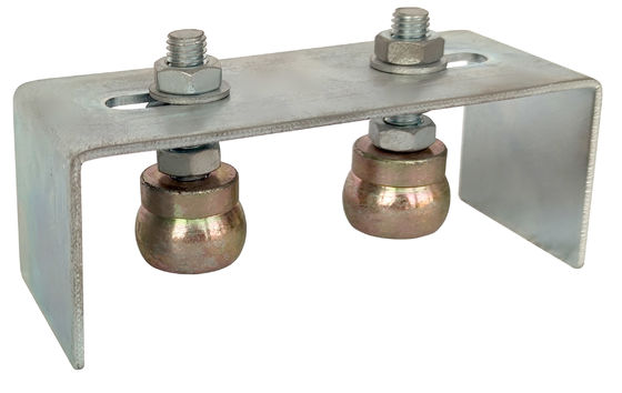 Double parenthèse de guide de porte de glissement de rouleaux L universel 64mm réglables résistants de courrier d'arrière